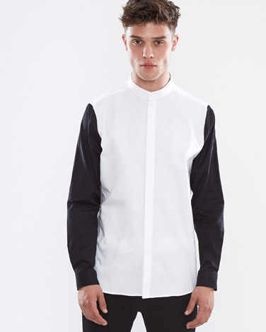 Paul Galvin Contrast Sleeve Shirt